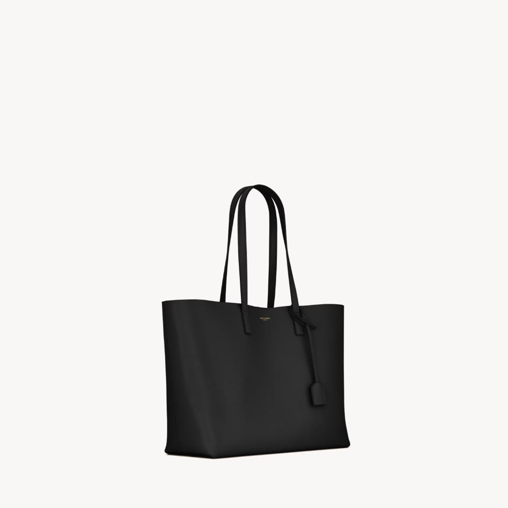 Saint Laurent East West Leather Shopping Tote Bag Black