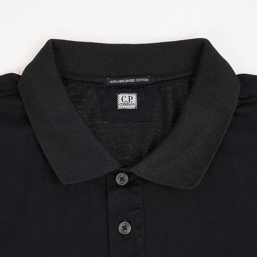CP Company Men’s Jersey Gassato Polo Shirt Black