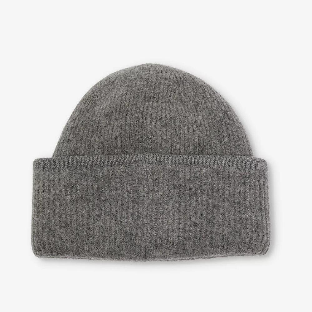 JACQUEMUS Dark Gray Grosgrain Beanie 246AC6665217 970