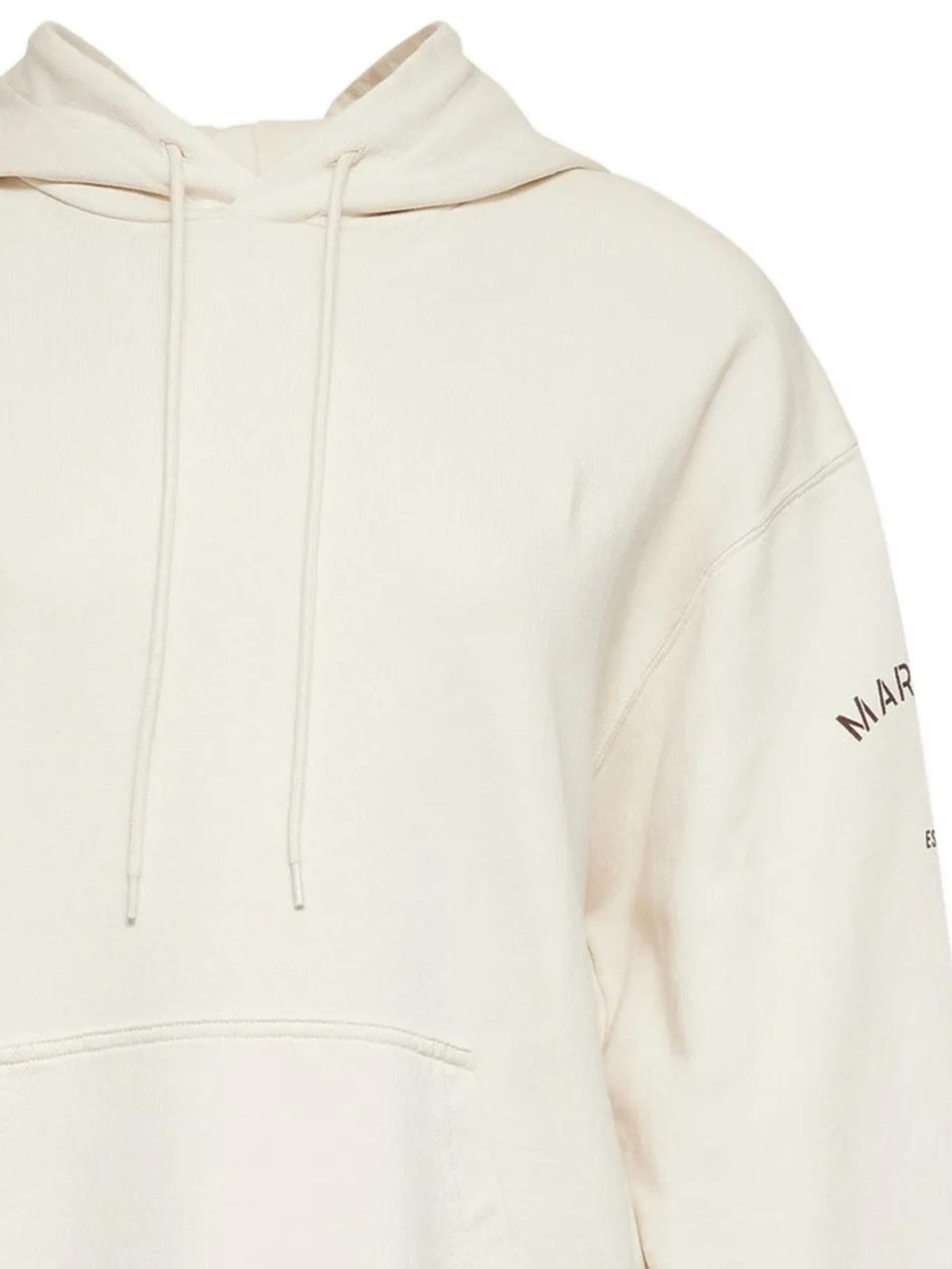 Maison Margiela Beige Cotton Logo Hoodie for Women
