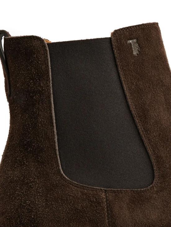 Tods Leather Ankle Boots for Men XXM75L00P20RE0 S800 DARK BROWN DOM