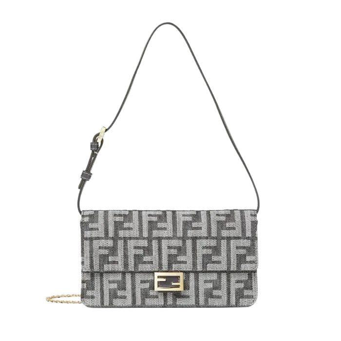 FENDI Baguette Chain Wallet Long Leather Wallet