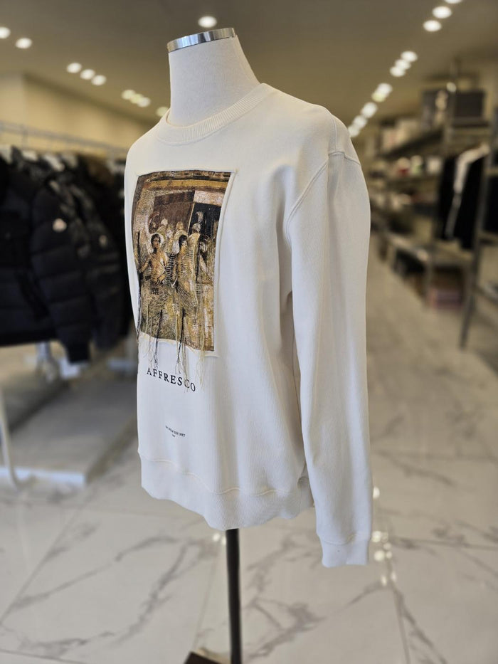 IH NOM UH NIT Achilles Patch Ivory Sweatshirt Men NMW18245 081