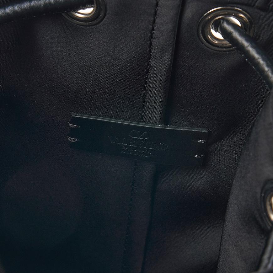 VALENTINO Garavani V Logo Jacquard Mini Shoulder Bag Black