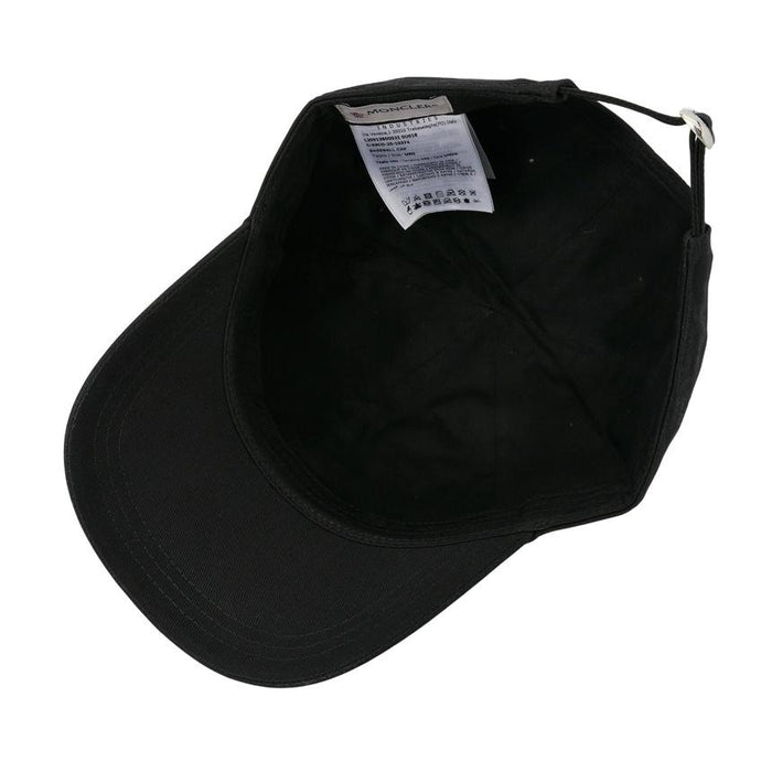Moncler Unisex Black Cotton Baseball Cap