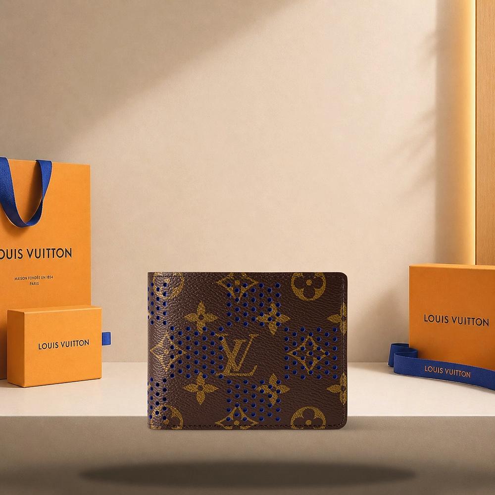 Louis Vuitton Monogram Blue Multiple Wallet Bifold Wallet M29292