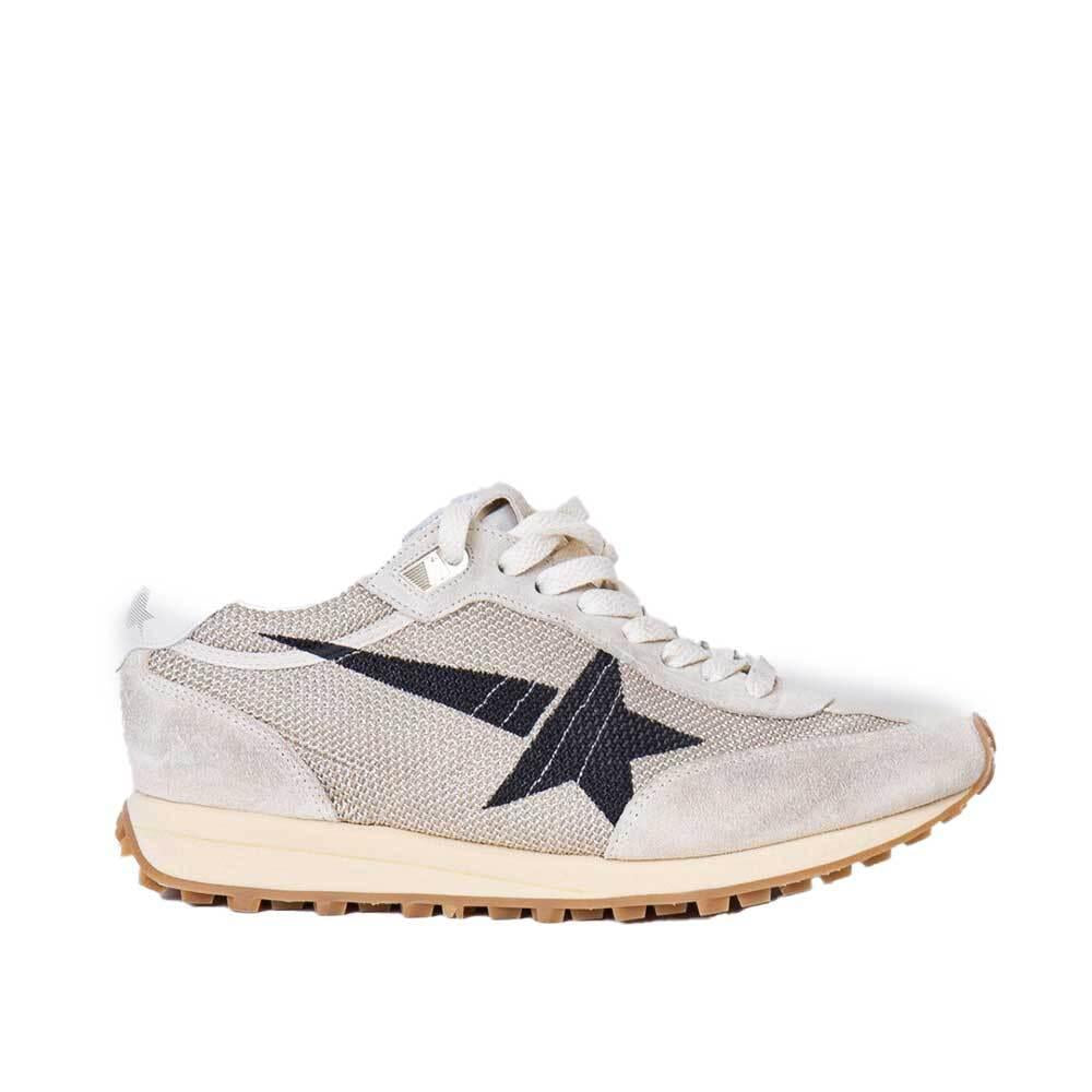 GOLDEN GOOSE Beige Black Star Marathon Low Top Sneakers Women