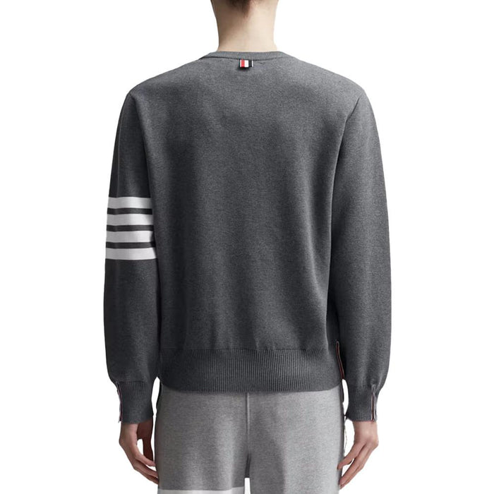 THOM BROWNE 4-Bar Stripe Milano Stitch Wool Crewneck Sweater