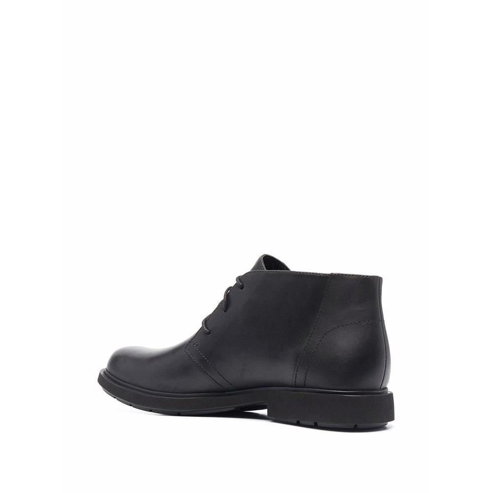 Camper Neuman Leather Ankle Boots Men Black Mid Boots K300171 017