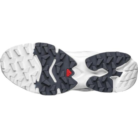 SALOMON Gray Mesh Lace-Up Sneakers for Men S250109 SX499