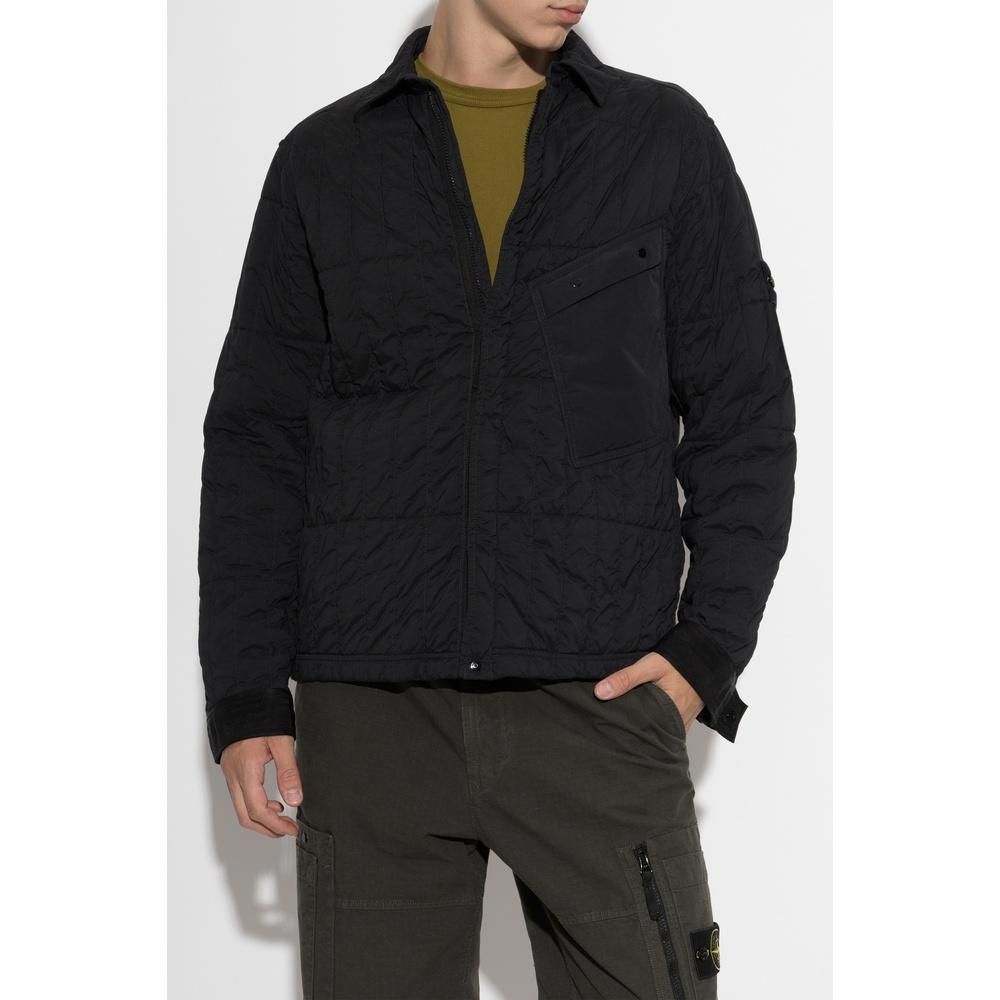 STONE ISLAND Quilted Coach Jacket Black Men’s