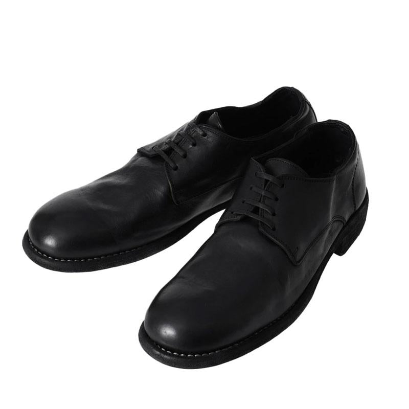 GUIDI Full Grain Leather Derby Shoes Black 992 FULL GRAIN