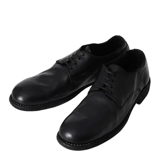GUIDI Full Grain Leather Derby Shoes Black 992 FULL GRAIN