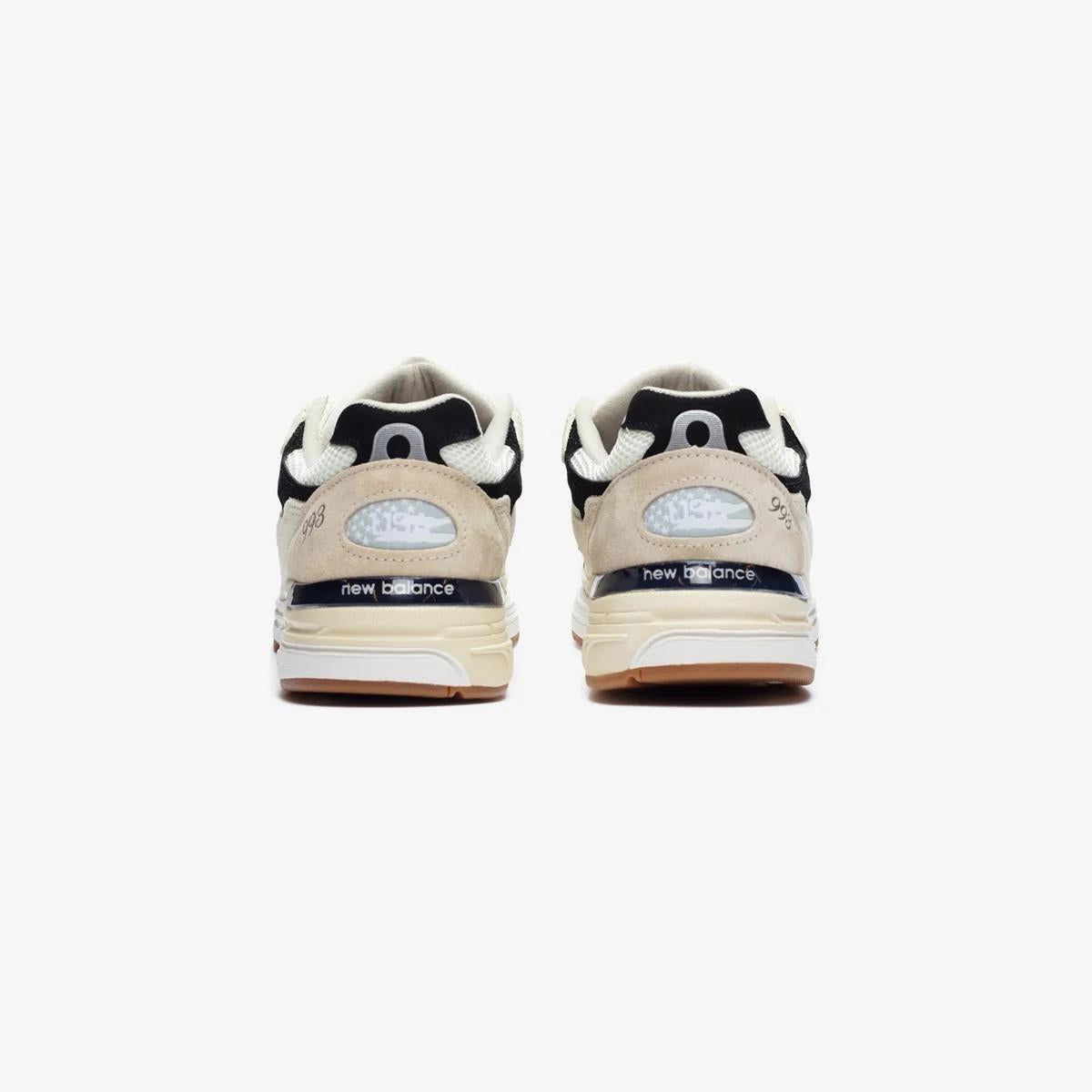 New Balance 993 Made in USA Sea Salt Black Low-Top Sneakers U993WS
