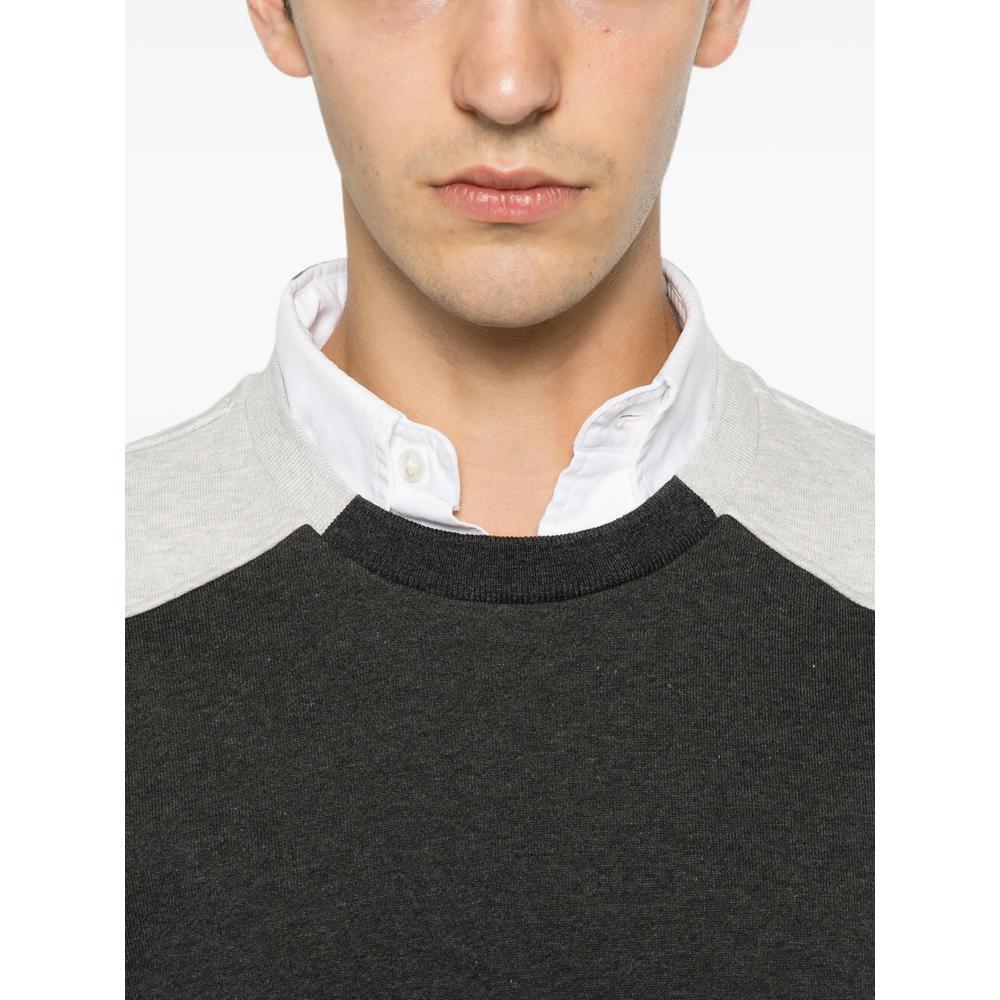 THOM BROWNE Gray Cotton Crewneck Sweatshirt Men’s