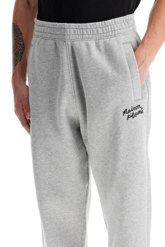 Maison Kitsune Script Logo Jogger Sweatpants Navy Men's NM01124 KM0307 H120