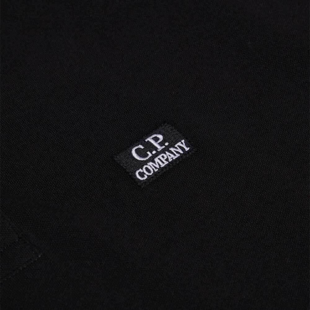 CP Company Jersey Short Sleeve Polo Shirt Black Men
