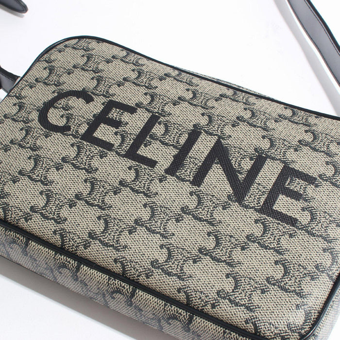 CELINE Triomphe Print Canvas Medium Crossbody Bag Beige 194502GED 02SI