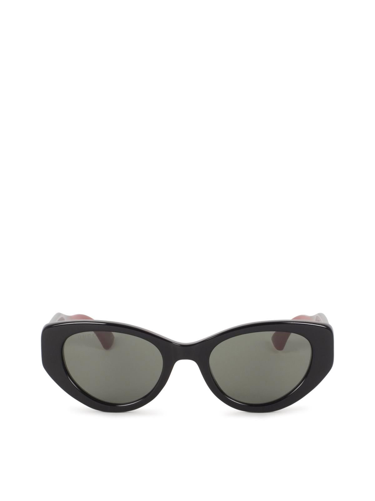 GUCCI Black Acetate Square Sunglasses for Men