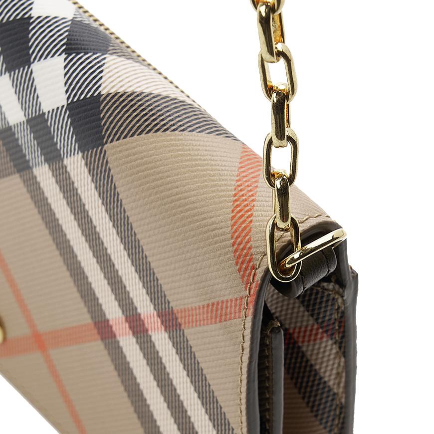 BURBERRY Women’s Check Strap Long Wallet 8095123 LS WALLET ON CHAIN BIN B9368