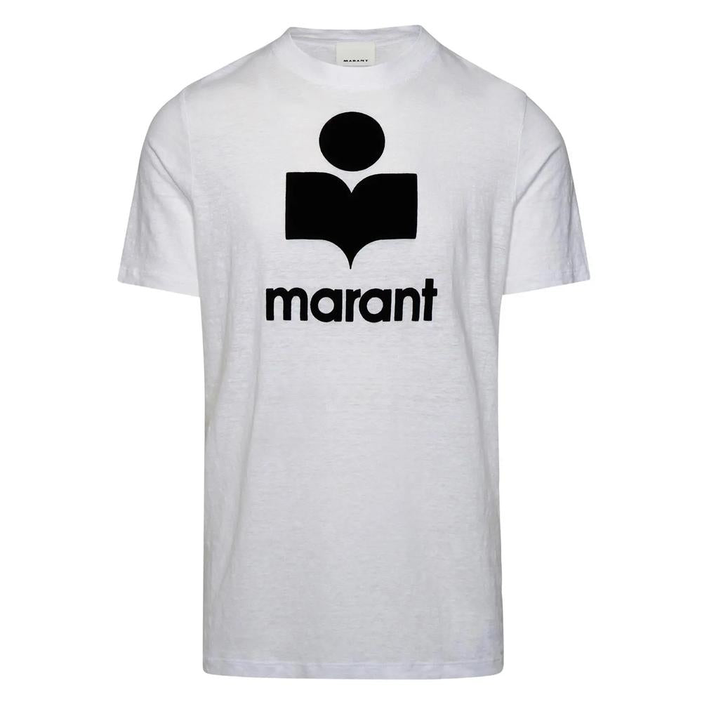 Isabel Marant KARMAN Linen T-Shirt White Men's Top
