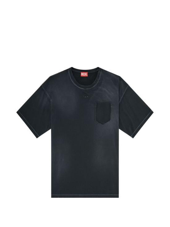 DIESEL Black Short Sleeve T-Shirt for Men