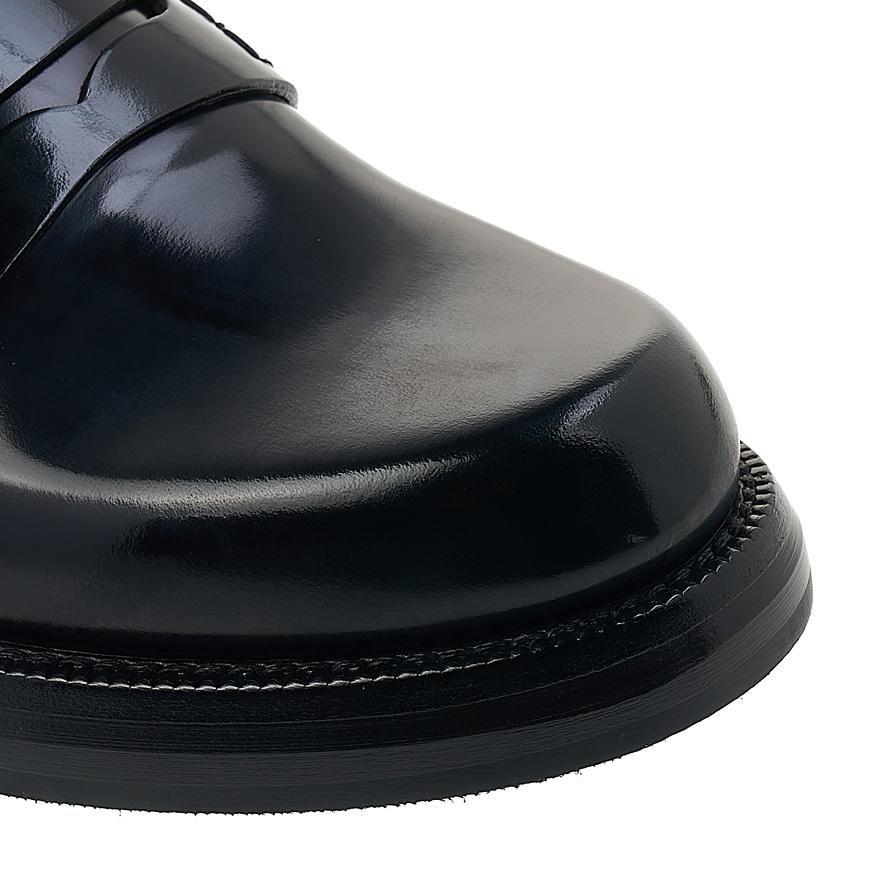 DIOR MEN Black Leather Carlo Loafers