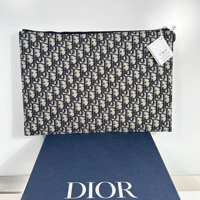 DIOR A4 Beige/Black Men's Clutch Pouch 2ESCA339YSE H05E