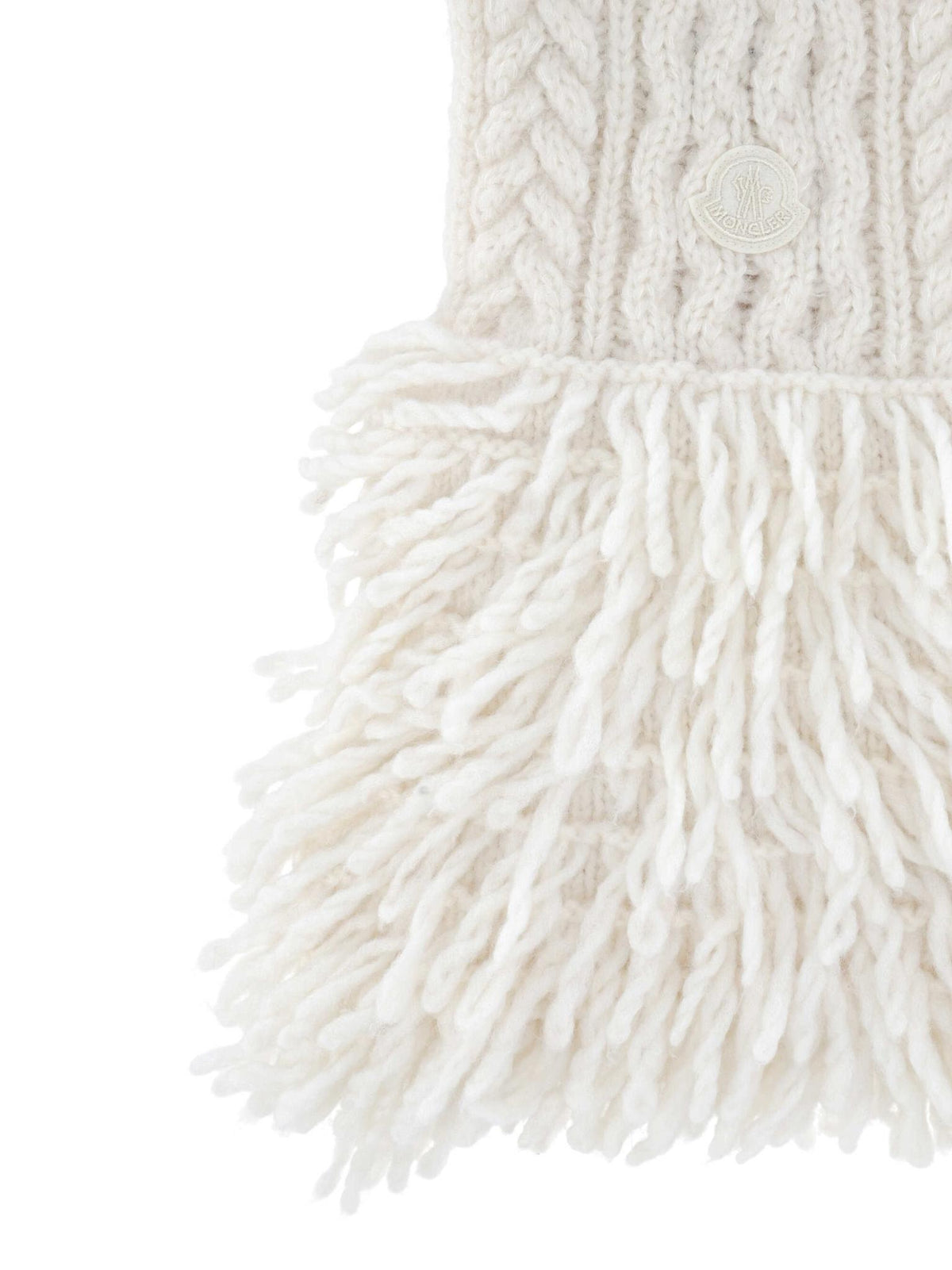 Moncler Wool Scarf Navy Rib Knit