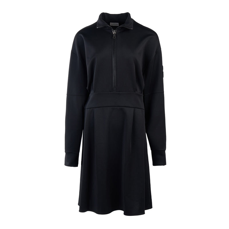 Moncler Women's Pleated Ponte Mini Dress 8I00015 899M0 999