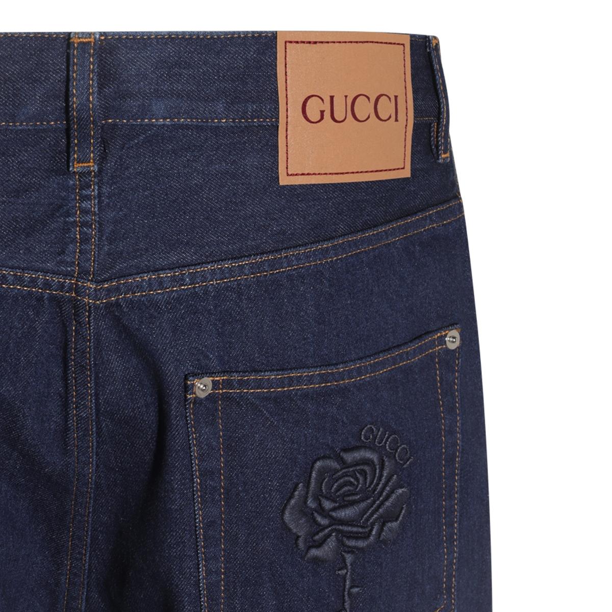 GUCCI Blue Denim Jeans Men Pants