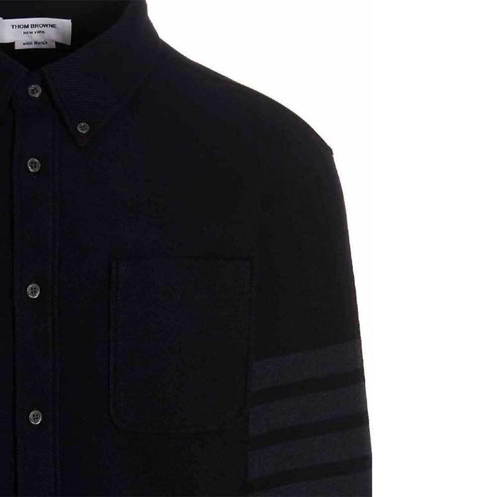 THOM BROWNE 4-Bar Twill Down Long Sleeve Shirt for Men