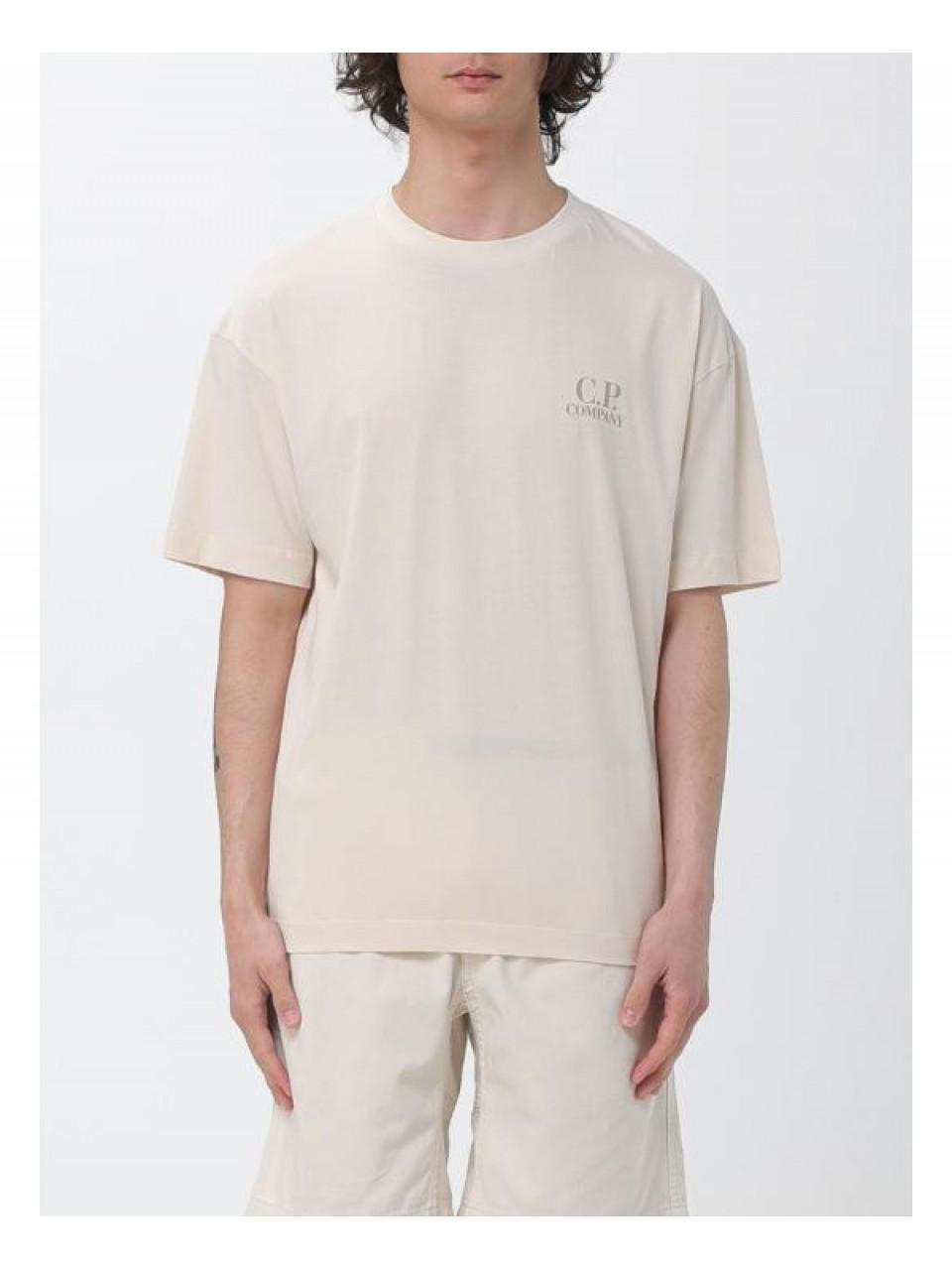 CP Company Short Sleeve Jersey T-Shirt Ivory
