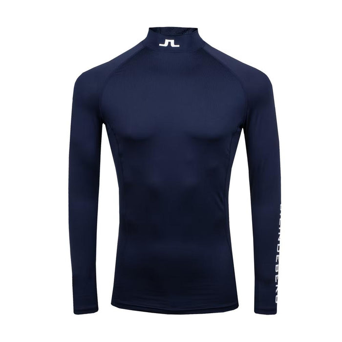 J LINDEBERG Aello Printed Turtleneck T-Shirt Navy Men's