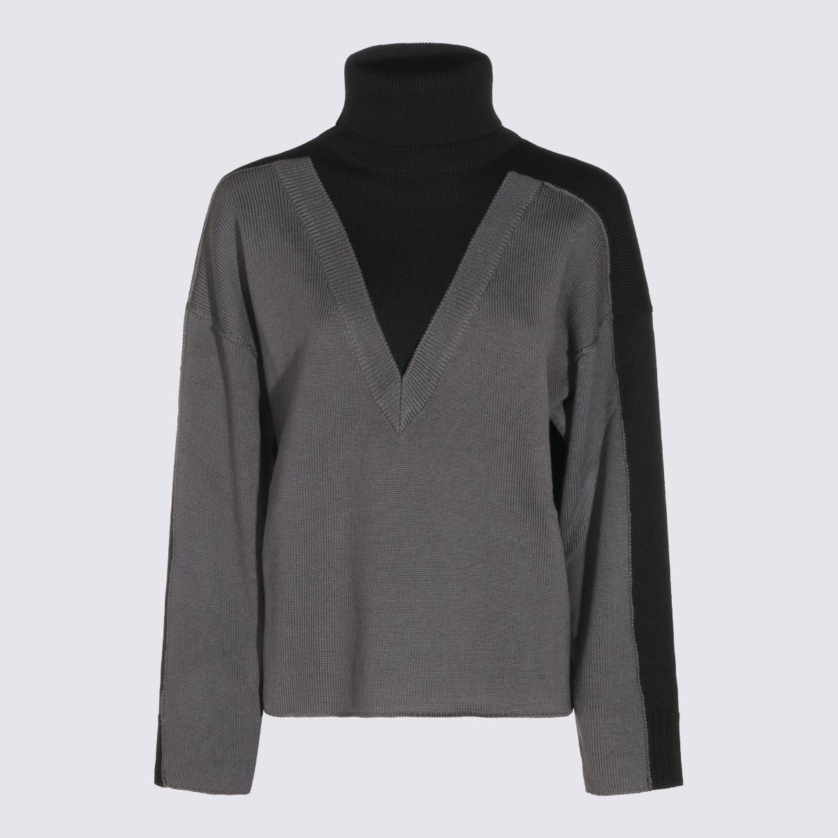 Maison Margiela Gray Wool Turtleneck Sweater