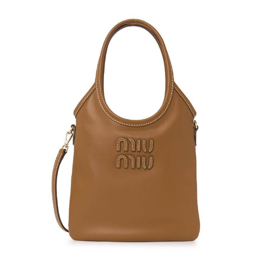 Miu Miu Ivy Leather Tote Bag Black Women’s Tote