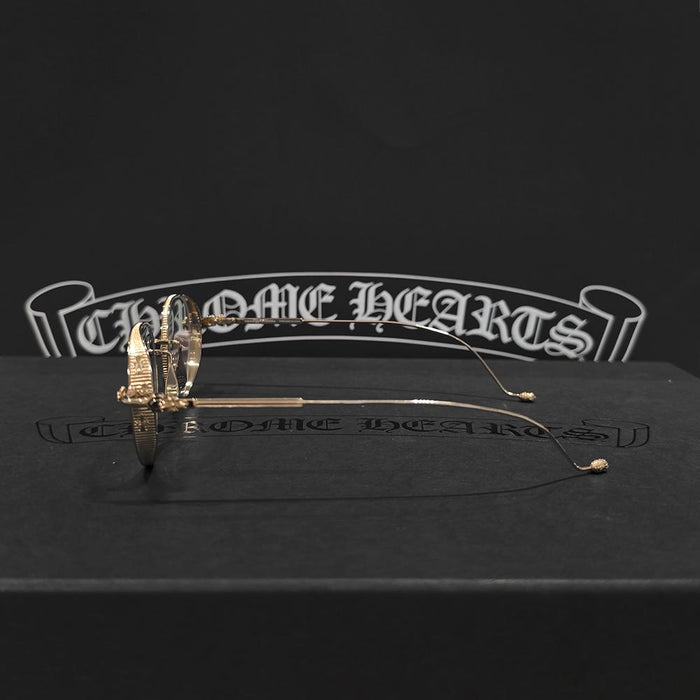 Chrome Hearts Black Gold Bagarsolez Eyeglasses