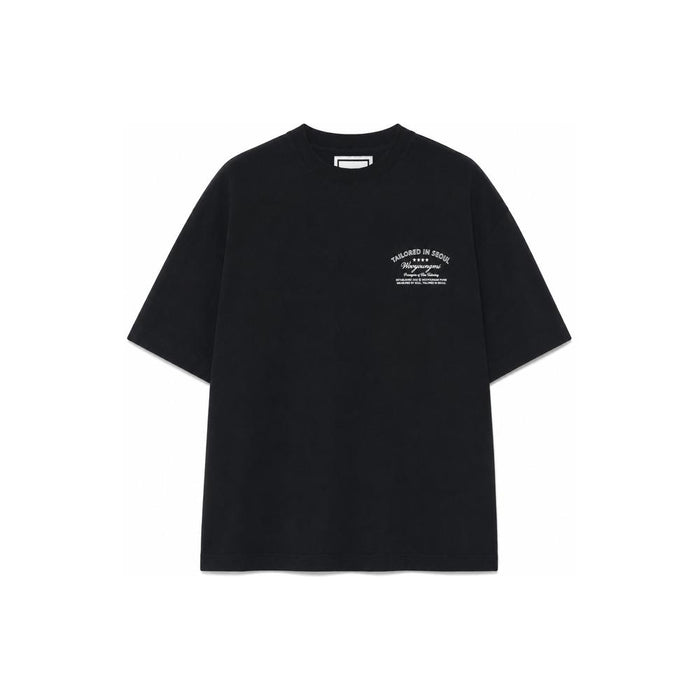 WOOYOUNGMI Black Lettering Graphic Logo T-Shirt