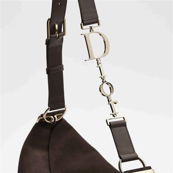 DIOR Dioriviera Large Shoulder Bag Sand Brown Canvas Leather