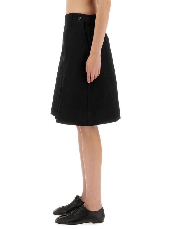Margaret Howell Off Black Midi Skirt WHSK0511 S25KKPOFB