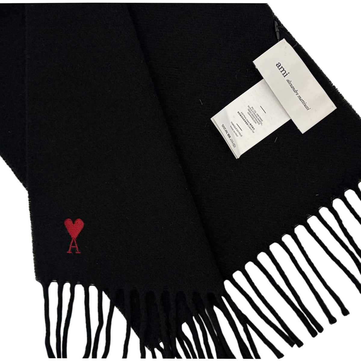 AMI Heart Logo Scarf for Men USF705 AW00047 001