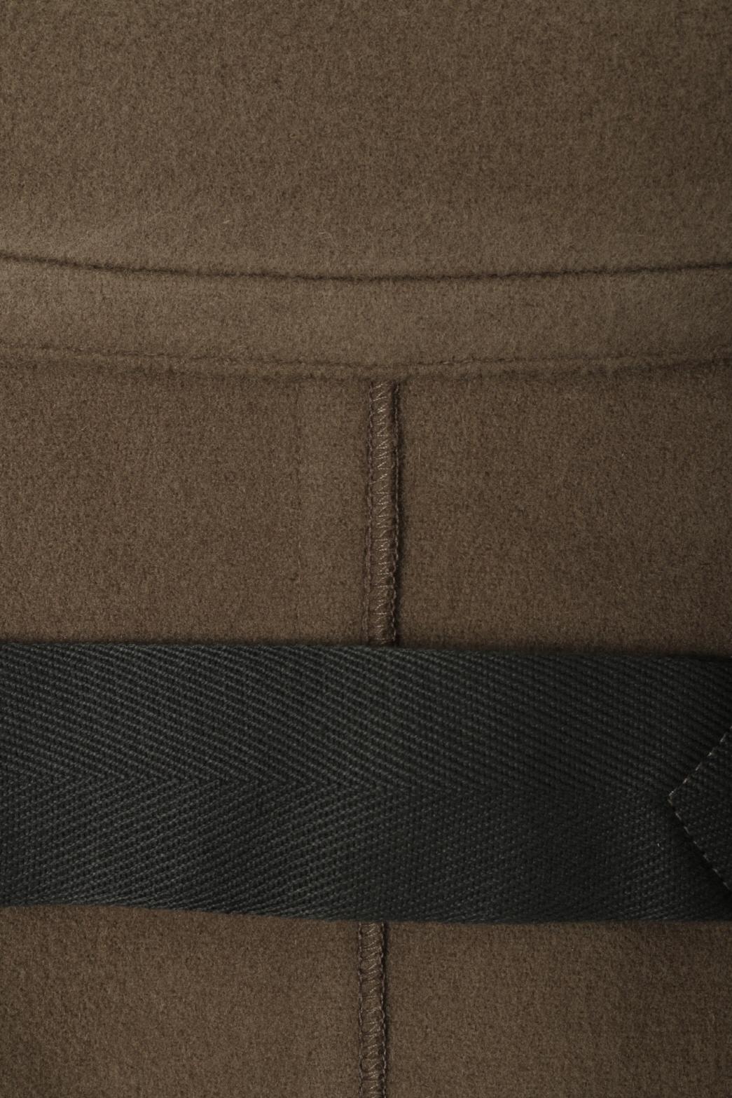 Lemaire Double-Face Wool Wrap Coat Dark Squirrel