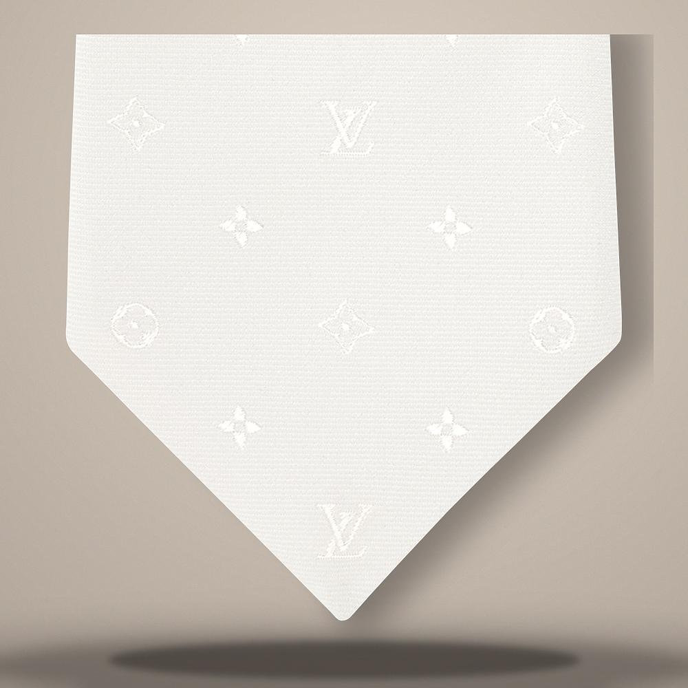 Louis Vuitton White Mini Monogram Spaced Out Tie M98230