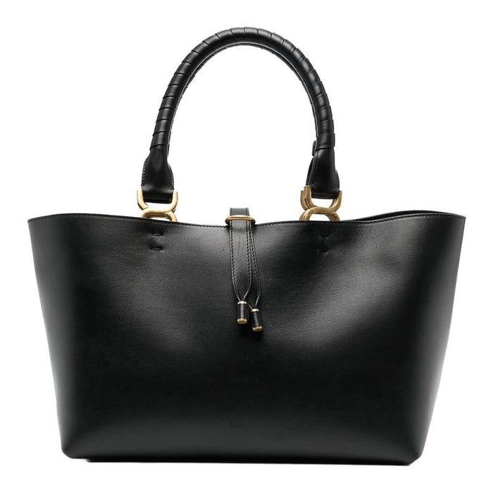 Chloe Marcie Leather Tote Bag Black