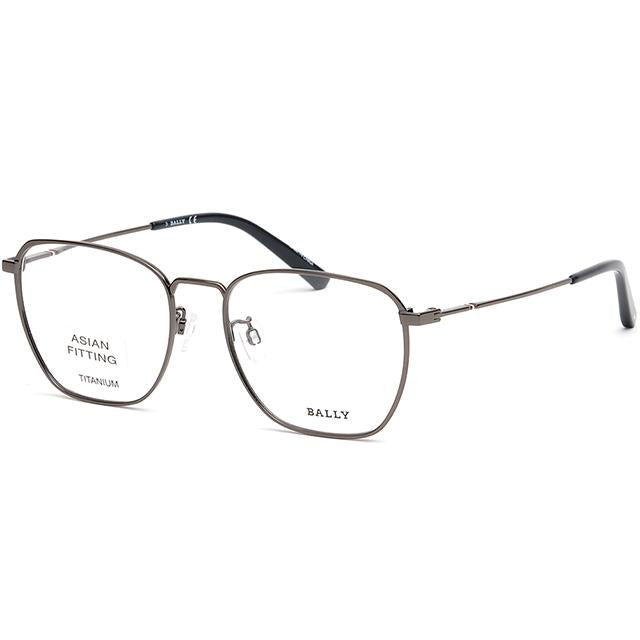 BALLY Titanium Metal Square Eyeglass Frame Asian Fit Unisex BY5059D 008