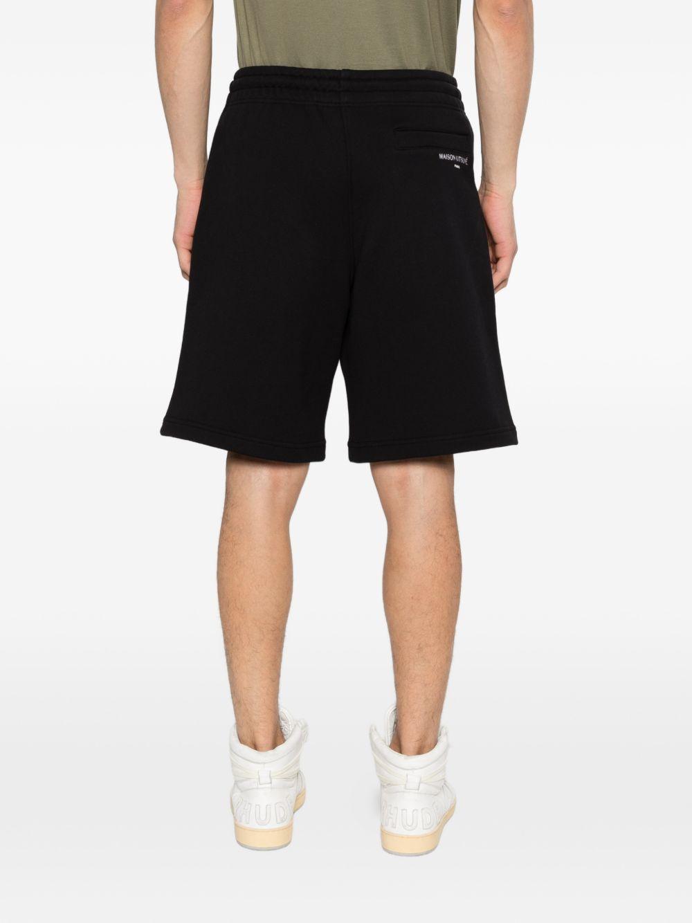 Maison Kitsune Cotton Drawstring Shorts Men Black