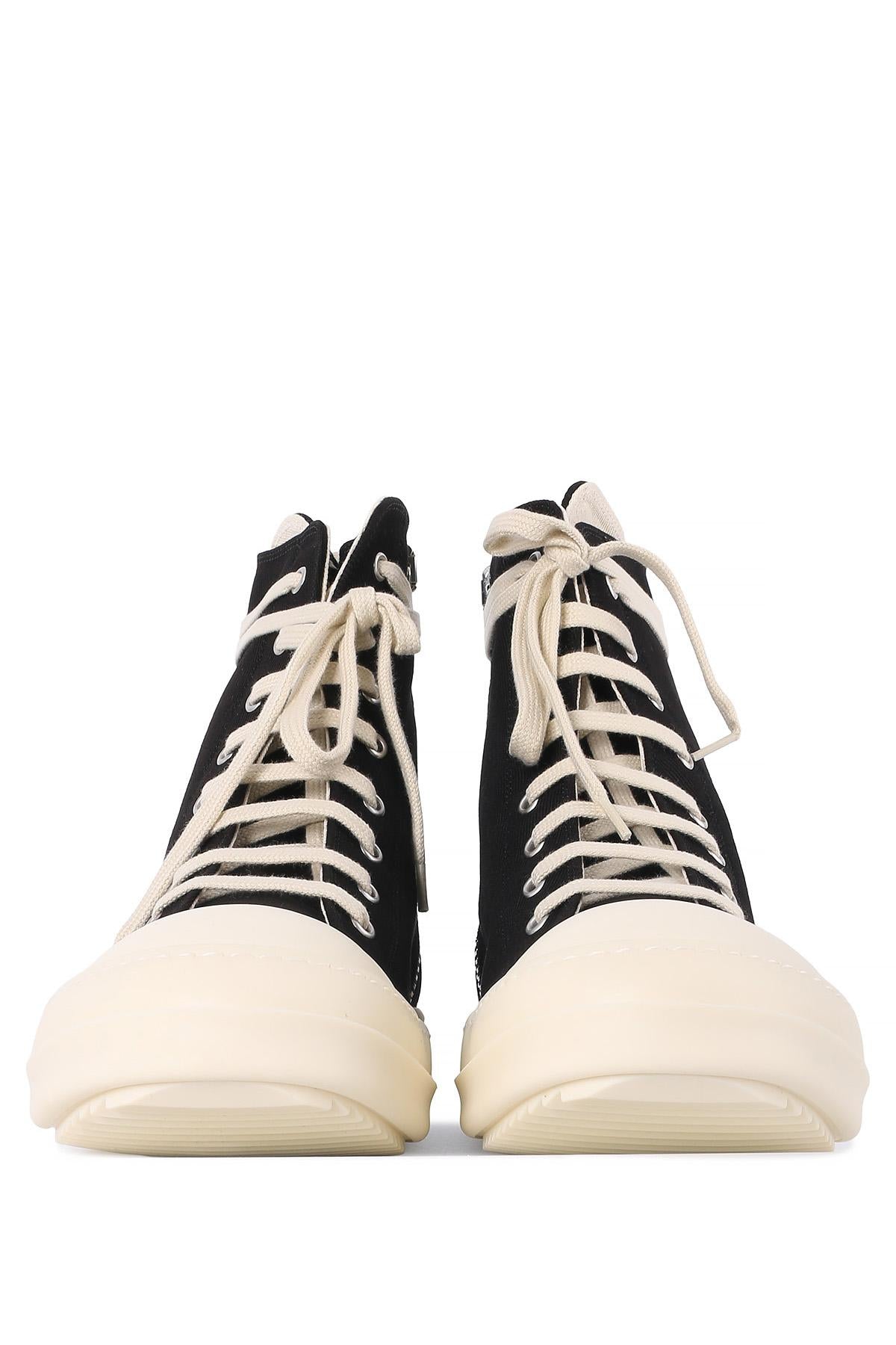Rick Owens DRKSHDW Overdyed Denim Eyelet High-Top Sneakers B DU01E3800 DOES1 911