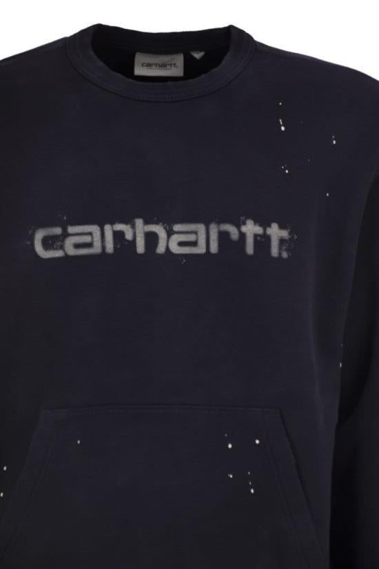 CARHARTT WIP Dark Navy Long-Sleeve Sweatshirt