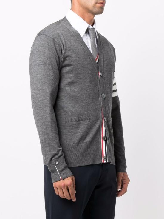 THOM BROWNE 4-Bar Sustainable Fine Merino Wool Classic Cardigan