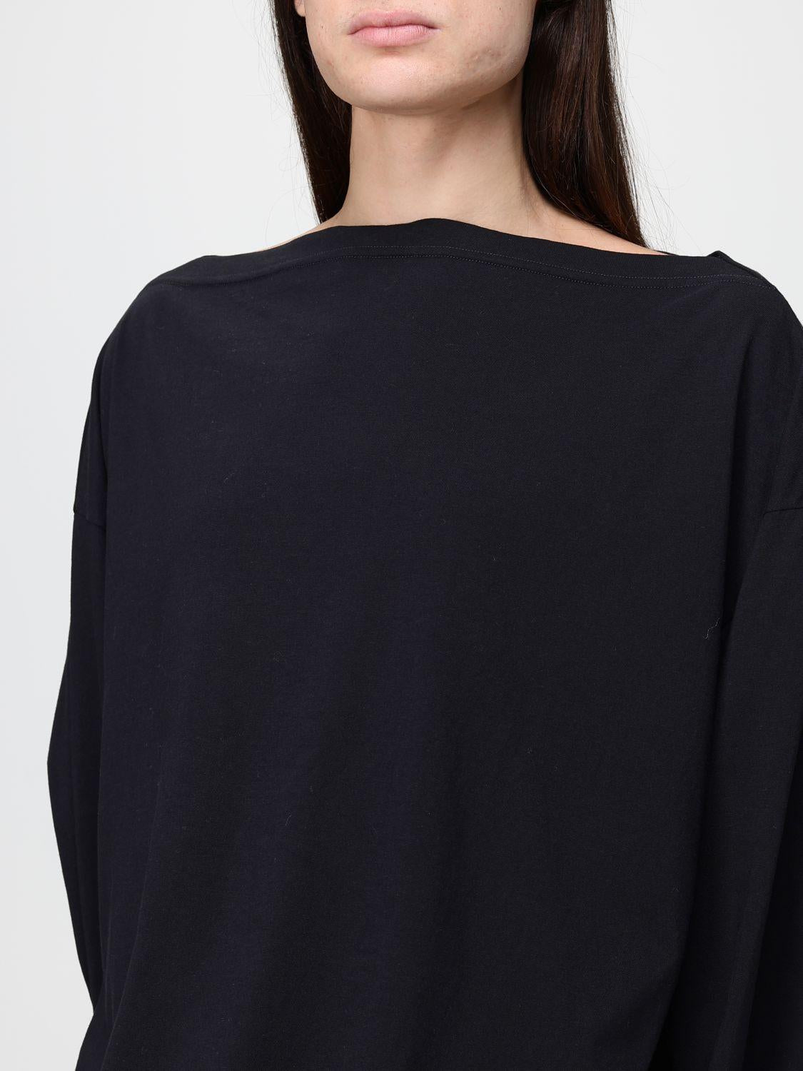 Maison Margiela Black Cotton Sweatshirt-Style Blouse